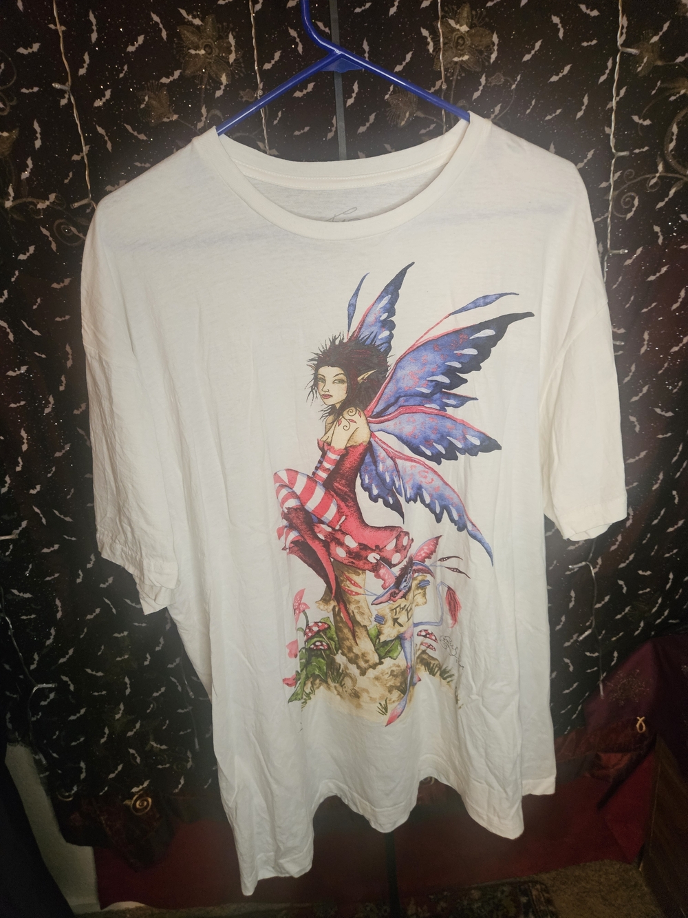 2xl  Women's Graphic Fairy Tee - White